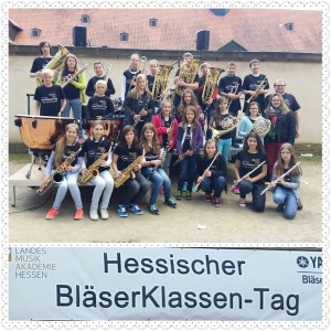 1. Hessischer Bläserklassentag in der Landesmusikakademie in Schlitz. Die Bläserklasse 6 war dabei, es war großartig! Der Förderverein übernahm die Buskosten, vielen Dank!
